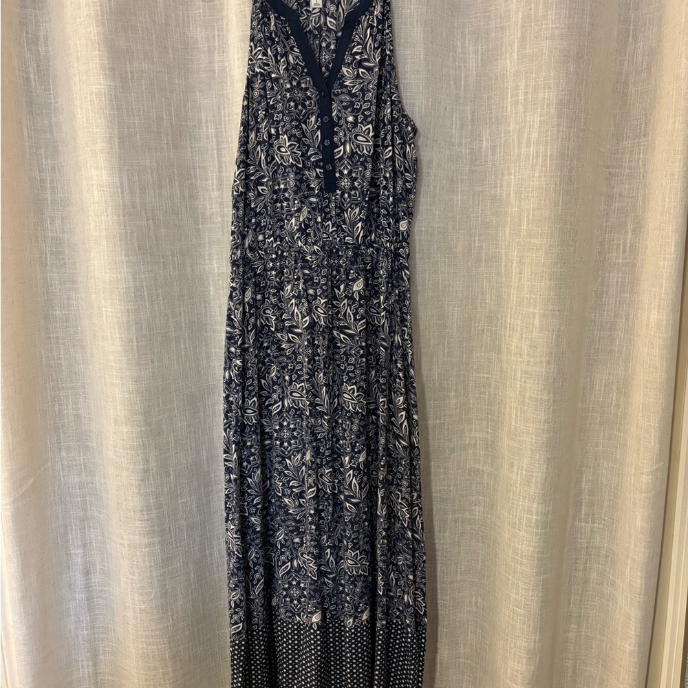 Old Navy Blue Halter Style Maxi Dress